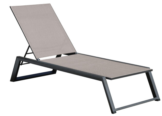 Hliníkové ležadlo na opaľovanie s textilným výpletom