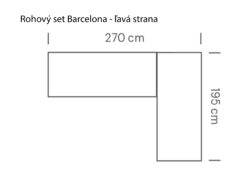 Rohový set Barcelona - ľavá strana