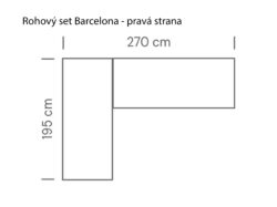 Rohový set Barcelona - pravá strana