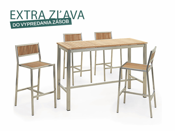 Barový set so 6 stoličkami v zľave