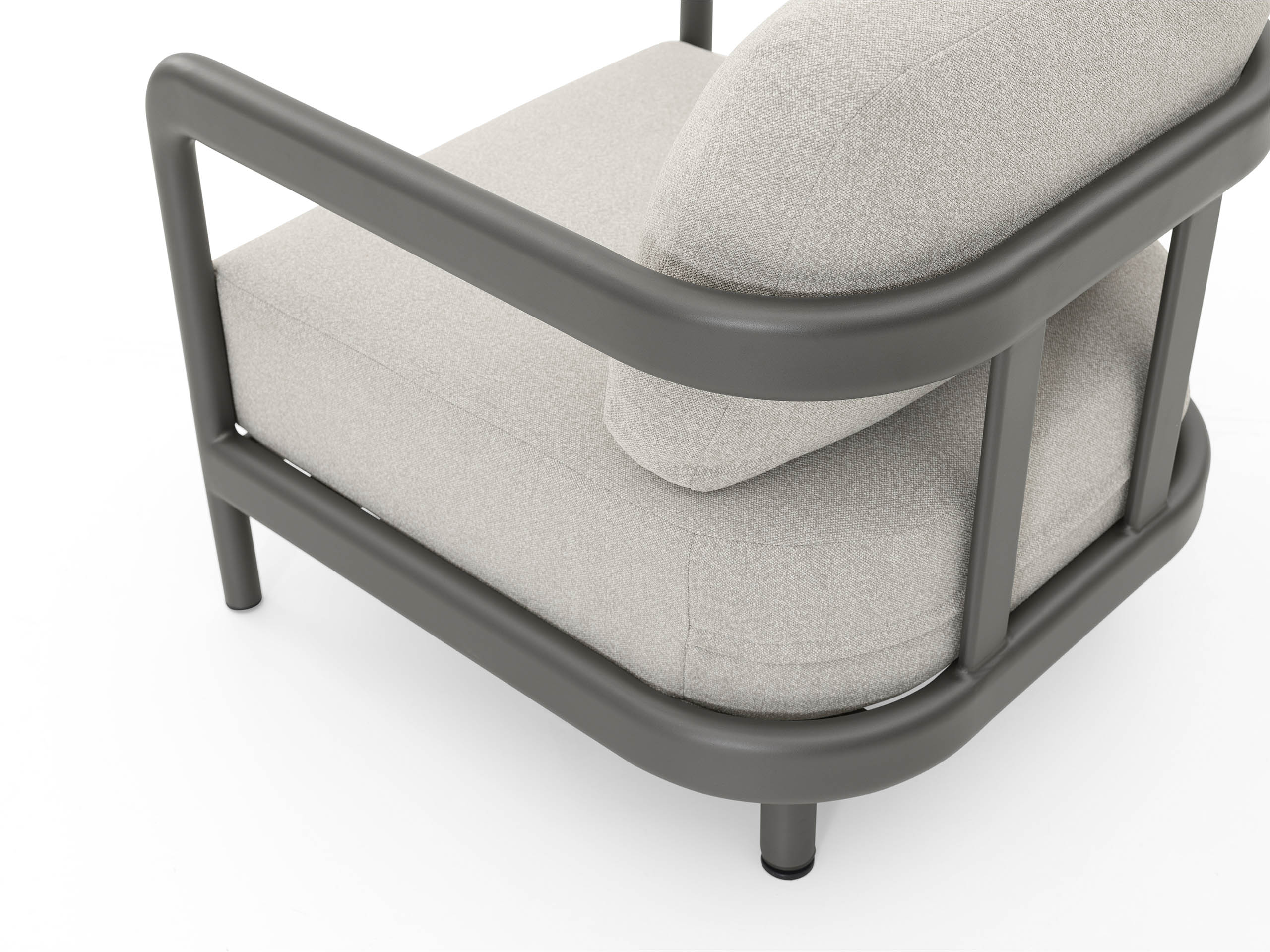 Hliníkové kreslo Boston detail