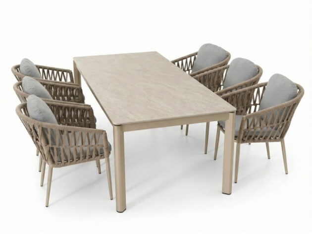 Veľký set Lyon XL Champagner – Luxusné stolovanie pre šiestich