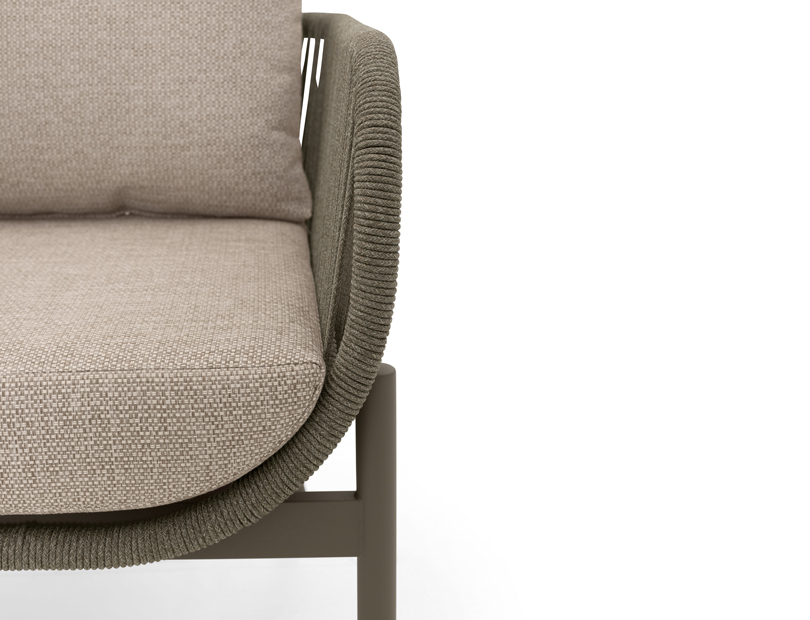 Hliníková lounge 2pohovka Florenz detail výpletu