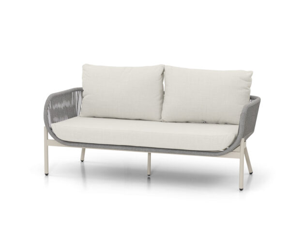 Hliníková lounge 2pohovka Florenz šedo-biela