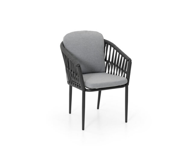 Hliníková stolička Lyon s textilným výpletom