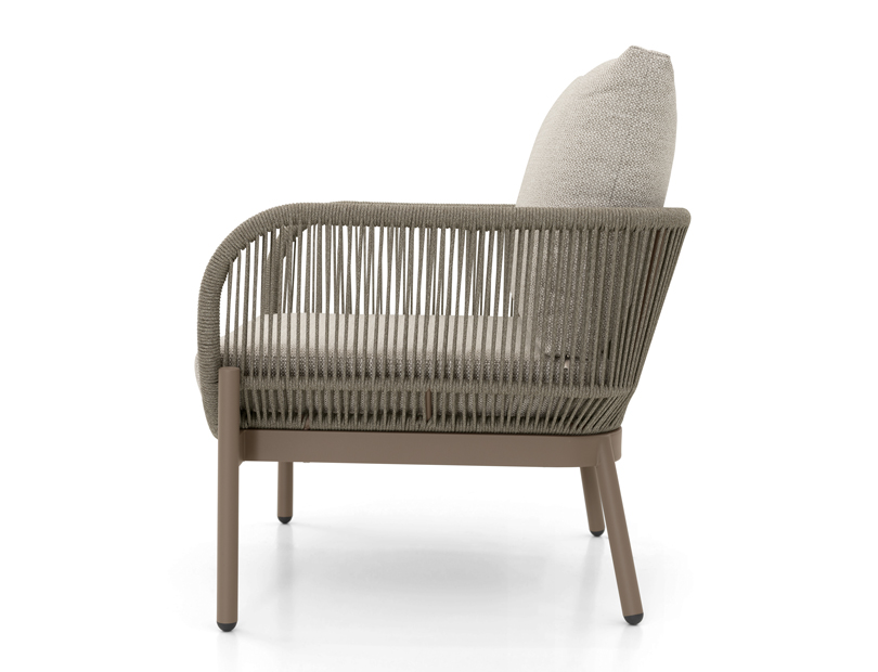 Hliníkové lounge kreslo Florenz bočná strana