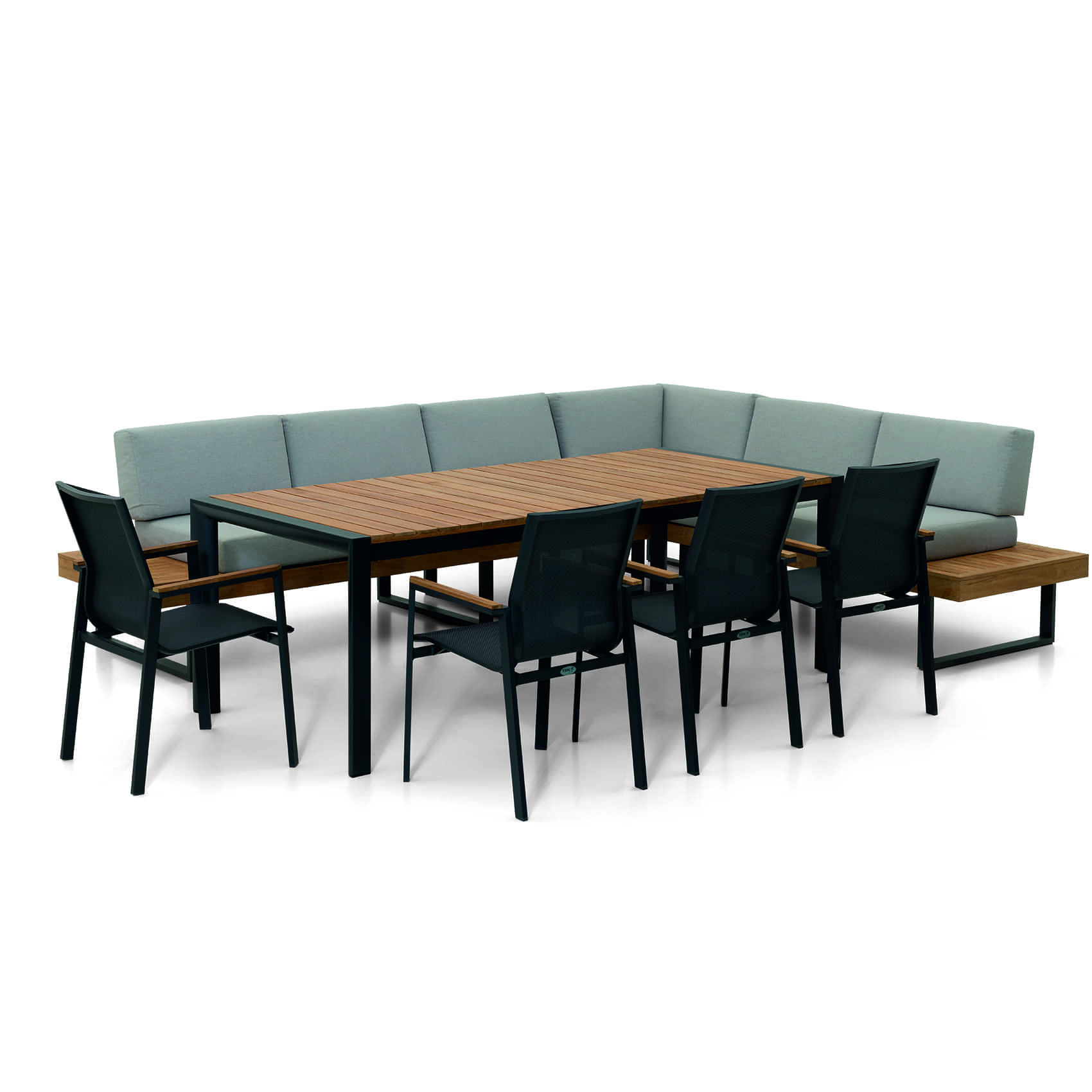 Hliníkový set capri so stoličkami