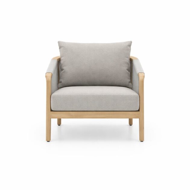 Záhradné kreslo Atlanta – Hliník, lano a vzhľad dreva