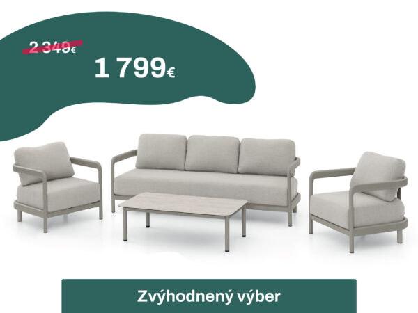 Hliníkový nábytok na terasu v zľave